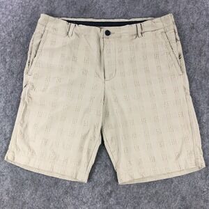 Tommy Bahama Mens Shorts 34 Beige 10" Inseam Stretch Waist Nylon Textured Golf
